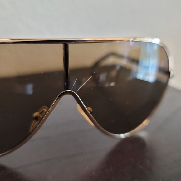 GUCCI Sunglasses Unisex 130 GG 1650/S T4R Vintage Made In Italy *CRACK* - Picture 8 of 8